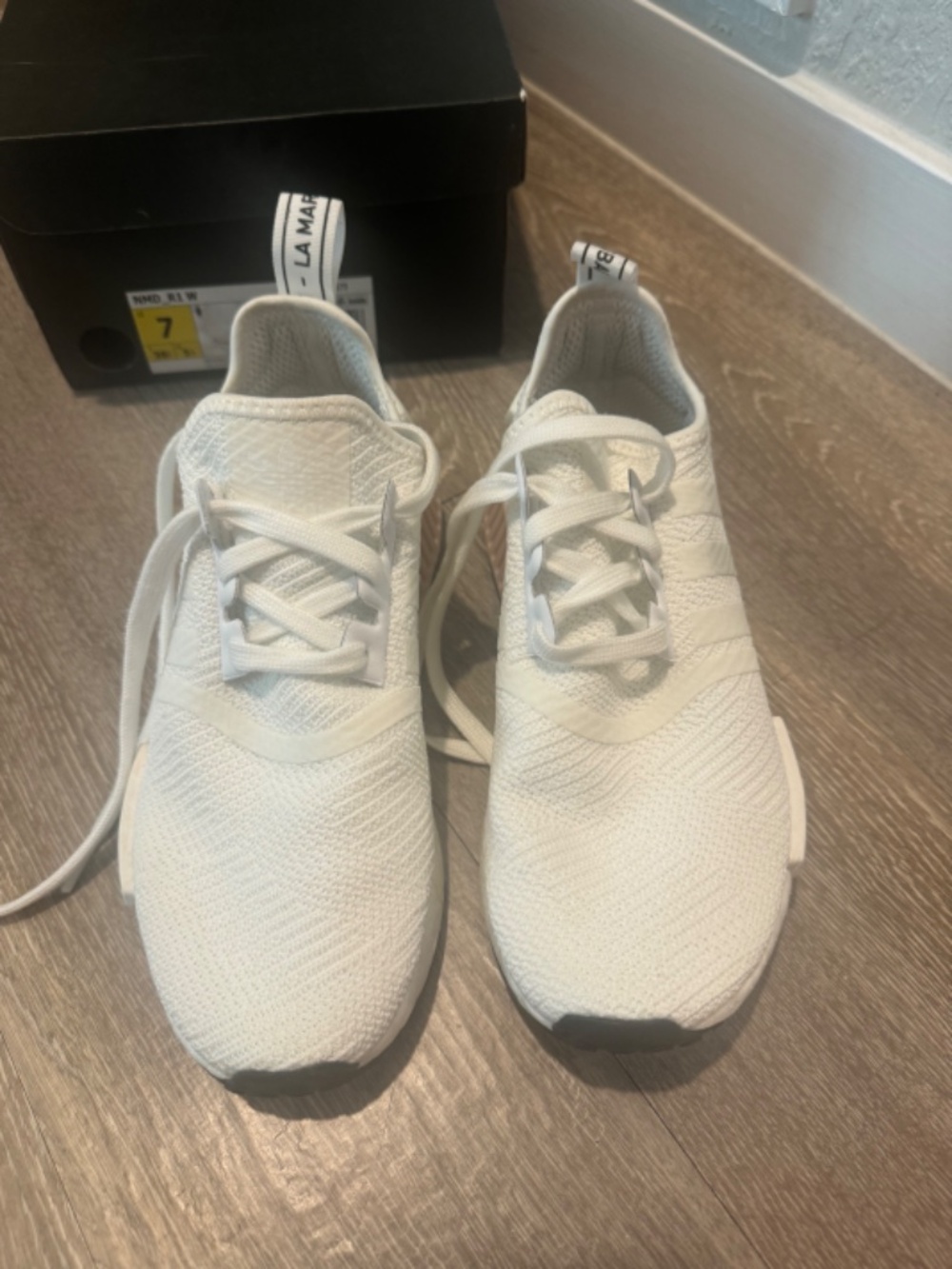 Women's adidas NMD white and rose gold - Picture 2 of 4